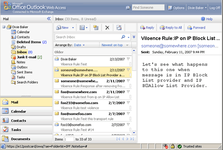 Outlook Web Access 2010