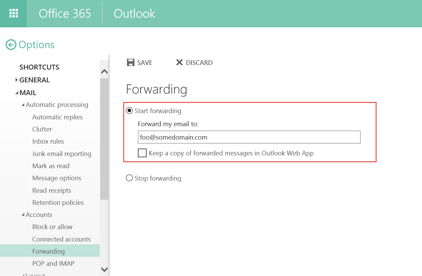 Exchangepedia Disable Automatic Email Forwarding In Office 365 And 