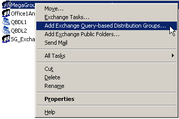 Add Query-based Distribution Group...