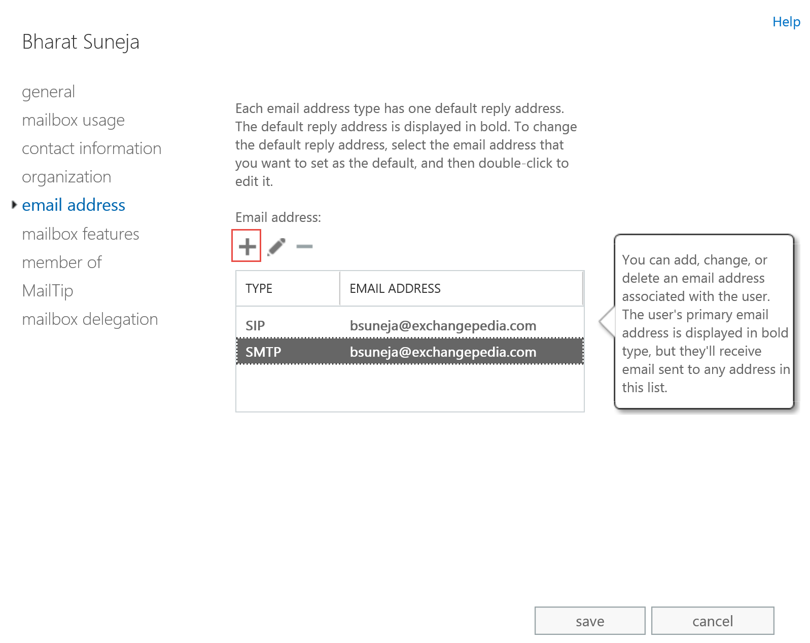 Exchangepedia | HOW TO: Add additional email addresses to a mailbox