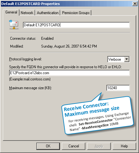 outlook 2016 attachment size limit warning