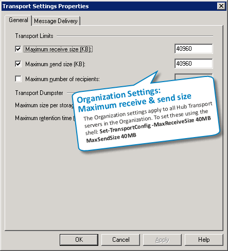 find size limit outlook for mac