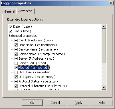 Screeshot: SMTP log fields